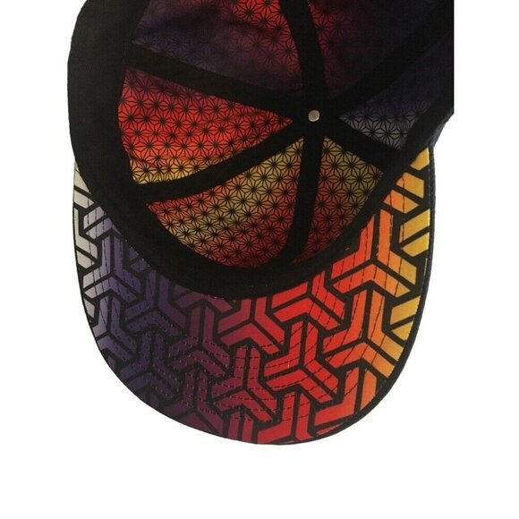 Black Geometric Visions Hat Cap Snapback One Size - Picture 5 of 6